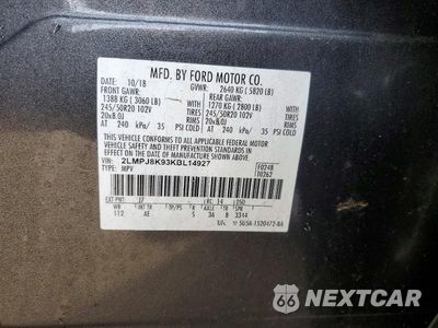 Zdjęcie 13 z 13 samochodu: 2019 LINCOLN NAUTILUS SELECT VIN:2LMPJ8K93KBL14927 - miniatura