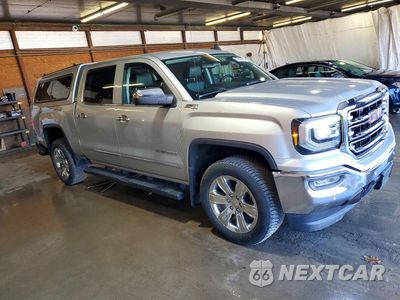 Czwarte zdjęcie samochodu z boku: 2018 GMC SIERRA K1500 SLT VIN:3GTU2NEC1JG197396 - miniatura