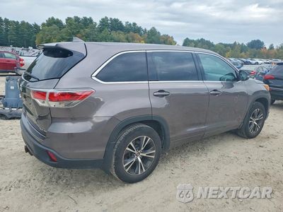 Trzecie zdjęcie samochodu z tyłu: 2016 TOYOTA HIGHLANDER XLE VIN:5TDJKRFH7GS291572 - miniatura