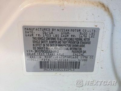 Zdjęcie 12 z 12 samochodu: 2018 NISSAN KICKS SV VIN:3N1CP5CU2JL510913 - miniatura