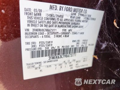 Zdjęcie 13 z 13 samochodu: 2009 FORD FLEX LIMITED VIN:2FMEK63C79BA73771 - miniatura