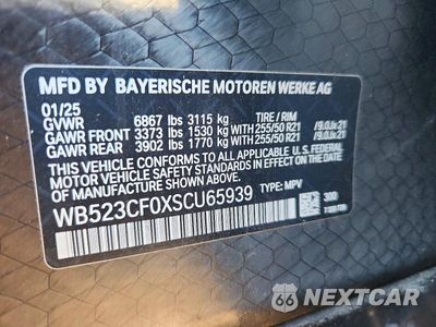 Zdjęcie 13 z 13 samochodu: 2025 BMW IX XDRIVE50 VIN:WB523CF0XSCU65939 - miniatura