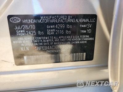 Zdjęcie 13 z 13 samochodu: 2011 HYUNDAI SONATA GLS VIN:5NPEB4ACXBH115212 - miniatura