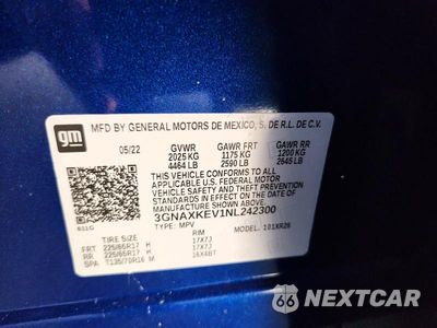 Zdjęcie 13 z 13 samochodu: 2022 CHEVROLET EQUINOX LT VIN:3GNAXKEV1NL242300 - miniatura