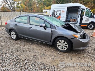Czwarte zdjęcie samochodu z boku: 2012 HONDA CIVIC LX VIN:19XFB2F5XCE079952 - miniatura