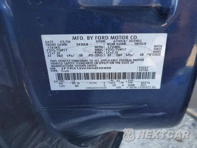Zdjęcie 12 z 12 samochodu: 2006 FORD F150 VIN:1FTRX12W36NB30456 - miniatura