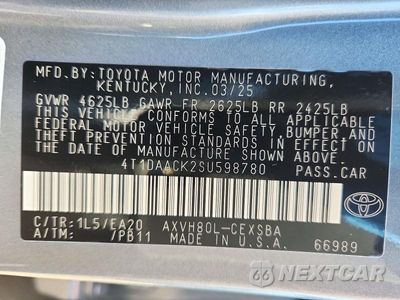 Zdjęcie 12 z 12 samochodu: 2025 TOYOTA CAMRY SE VIN:4T1DAACK2SU598780 - miniatura