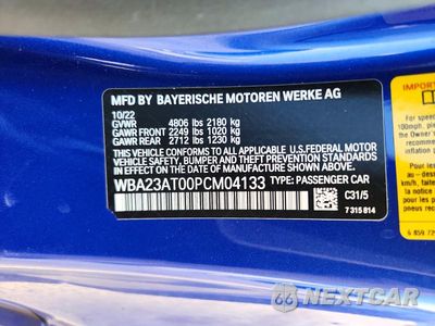 Zdjęcie 12 z 12 samochodu: 2023 BMW 430I VIN:WBA23AT00PCM04133 - miniatura