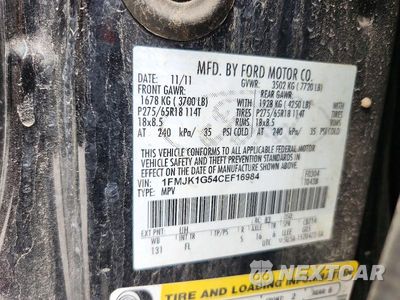 Zdjęcie 13 z 13 samochodu: 2012 FORD EXPEDITION EL XL VIN:1FMJK1G54CEF16984 - miniatura