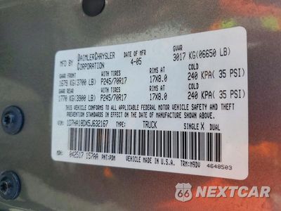 Zdjęcie 12 z 12 samochodu: 2005 DODGE RAM 1500 ST VIN:1D7HA18DX5J632167 - miniatura