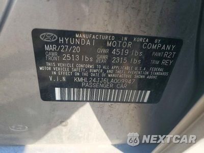 Zdjęcie 12 z 12 samochodu: 2020 HYUNDAI SONATA HYBRID BLUE VIN:KMHL24JJ6LA009947 - miniatura