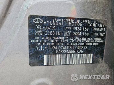Zdjęcie 13 z 13 samochodu: 2020 HYUNDAI ELANTRA SE VIN:KMHD74LF7LU042873 - miniatura