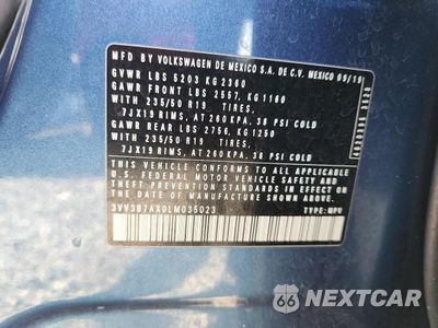 Zdjęcie 13 z 13 samochodu: 2020 VOLKSWAGEN TIGUAN SE VIN:3VV3B7AX0LM035023 - miniatura
