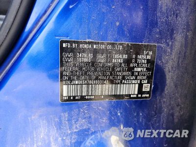 Zdjęcie 12 z 12 samochodu: 2016 HONDA FIT EX VIN:JHMGK5H78GX033142 - miniatura