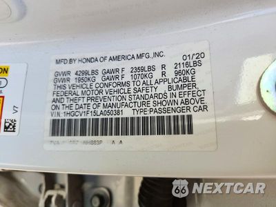 Zdjęcie 12 z 12 samochodu: 2020 HONDA ACCORD LX VIN:1HGCV1F15LA050381 - miniatura