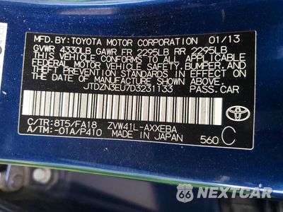 Zdjęcie 12 z 12 samochodu: 2013 TOYOTA PRIUS V TWO VIN:JTDZN3EU7D3231133 - miniatura