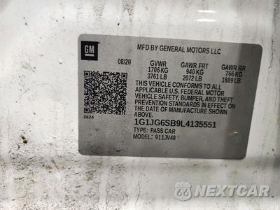 Zdjęcie 13 z 13 samochodu: 2020 CHEVROLET SONIC VIN:1G1JG6SB9L4135551 - miniatura