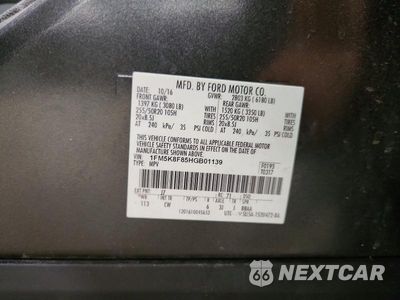 Zdjęcie 13 z 13 samochodu: 2017 FORD EXPLORER LIMITED VIN:1FM5K8F85HGB01139 - miniatura