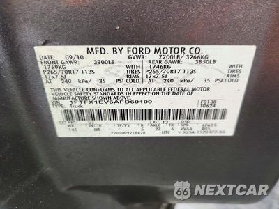 Zdjęcie 12 z 12 samochodu: 2010 FORD F150 SUPER CAB VIN:1FTFX1EV6AFD60100 - miniatura