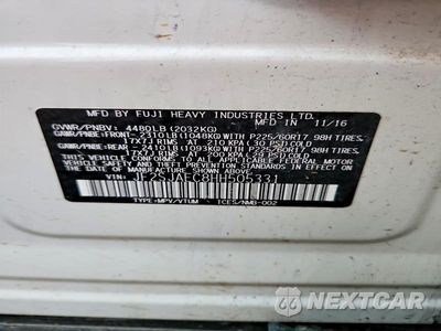 Zdjęcie 13 z 13 samochodu: 2017 SUBARU FORESTER 2.5I PREMIUM VIN:JF2SJAEC8HH505331 - miniatura