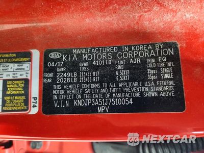 Zdjęcie 13 z 13 samochodu: 2018 KIA SOUL + VIN:KNDJP3A51J7510054 - miniatura