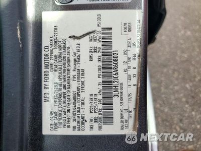 Zdjęcie 10 z 10 samochodu: 2010 LINCOLN MKZ VIN:3LNHL2JC6AR608021 - miniatura