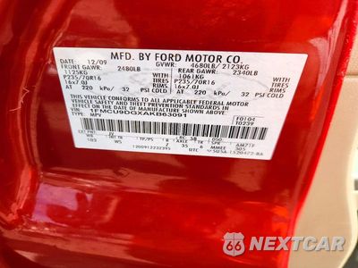 Zdjęcie 13 z 13 samochodu: 2010 FORD ESCAPE XLT VIN:1FMCU9DGXAKB63091 - miniatura