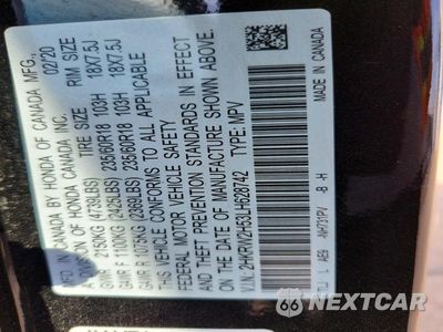 Zdjęcie 12 z 12 samochodu: 2020 HONDA CR-V EX VIN:2HKRW2H53LH628742 - miniatura