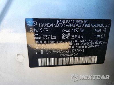 Zdjęcie 12 z 12 samochodu: 2019 HYUNDAI SONATA SPORT VIN:5NPE34AFXKH780361 - miniatura