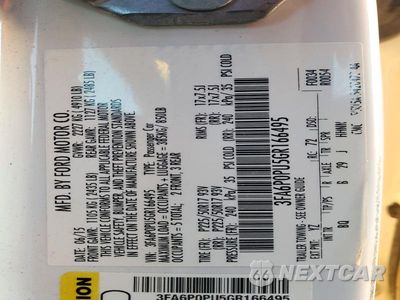 Zdjęcie 13 z 13 samochodu: 2016 FORD FUSION SE PHEV VIN:3FA6P0PU5GR166495 - miniatura
