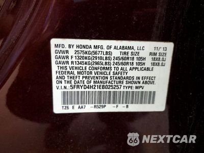 Zdjęcie 13 z 13 samochodu: 2014 ACURA MDX VIN:5FRYD4H21EB025257 - miniatura