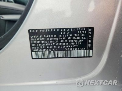 Zdjęcie 13 z 13 samochodu: 2016 VOLKSWAGEN JETTA SE VIN:3VWD67AJXGM327428 - miniatura