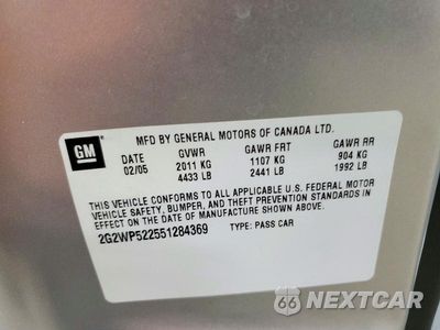 Zdjęcie 12 z 12 samochodu: 2005 PONTIAC GRAND PRIX VIN:2G2WP522551284369 - miniatura