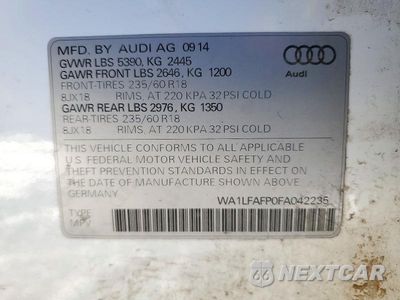 Zdjęcie 13 z 13 samochodu: 2015 AUDI Q5 PREMIUM PLUS VIN:WA1LFAFP0FA042235 - miniatura