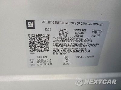 Zdjęcie 13 z 13 samochodu: 2021 CHEVROLET EQUINOX LT VIN:2GNAXUEV1M6121684 - miniatura
