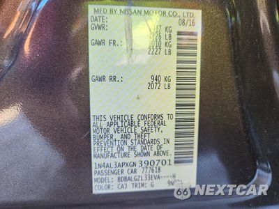Zdjęcie 13 z 13 samochodu: 2016 NISSAN ALTIMA 2.5 S VIN:1N4AL3APXGN390701 - miniatura