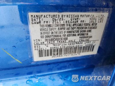 Zdjęcie 13 z 13 samochodu: 2025 NISSAN SENTRA SV VIN:3N1AB8CV6SY361698 - miniatura