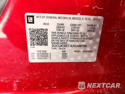 Zdjęcie 12 z 12 samochodu: 2018 CHEVROLET SILVERADO K1500 LTZ VIN:3GCUKSEC4JG548705 - miniatura