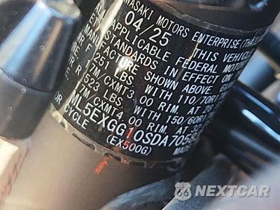 Zdjęcie 9 z 9 samochodu: 2025 KAWASAKI EX500 VIN:ML5EXGG10SDA70583 - miniatura