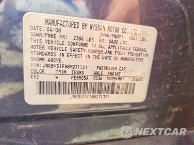 Zdjęcie 12 z 12 samochodu: 2008 INFINITI G35 X VIN:JNKBV61F98M271321 - miniatura