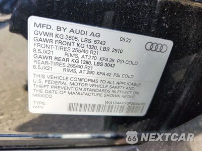 Zdjęcie 14 z 14 samochodu: 2023 AUDI SQ5 SPORTBACK PREMIUM PLUS VIN:WA124AFY0P2034285 - miniatura