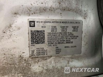 Zdjęcie 12 z 12 samochodu: 2019 CHEVROLET TRAX 1LT VIN:3GNCJLSB1KL396916 - miniatura