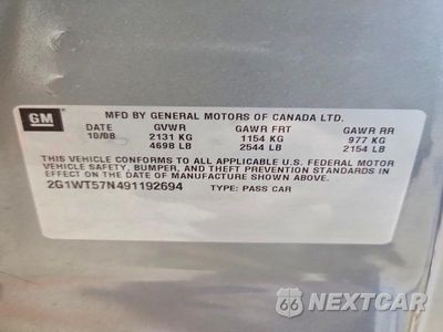 Zdjęcie 12 z 12 samochodu: 2009 CHEVROLET IMPALA 1LT VIN:2G1WT57N491192694 - miniatura