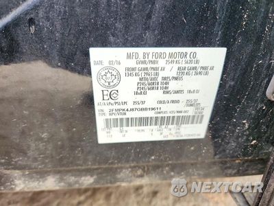 Zdjęcie 14 z 14 samochodu: 2016 FORD EDGE SEL VIN:2FMPK4J87GBB19611 - miniatura