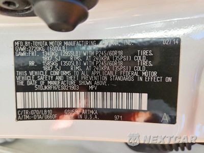Zdjęcie 13 z 13 samochodu: 2014 TOYOTA HIGHLANDER XLE VIN:5TDJKRFH7ES021903 - miniatura