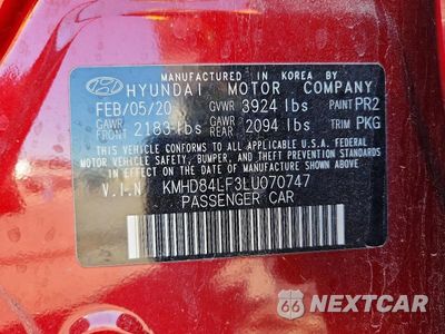 Zdjęcie 12 z 12 samochodu: 2020 HYUNDAI ELANTRA VALUE EDITION VIN:KMHD84LF3LU070747 - miniatura