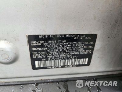 Zdjęcie 12 z 12 samochodu: 2010 SUBARU FORESTER 2.5X PREMIUM VIN:JF2SH6CCXAH723837 - miniatura