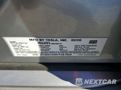 Zdjęcie 12 z 12 samochodu: 2026 TESLA MODEL S VIN:5YJSA1E69TF561859 - miniatura