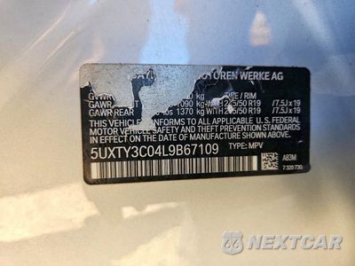 Zdjęcie 13 z 13 samochodu: 2020 BMW X3 SDRIVE30I VIN:5UXTY3C04L9B67109 - miniatura