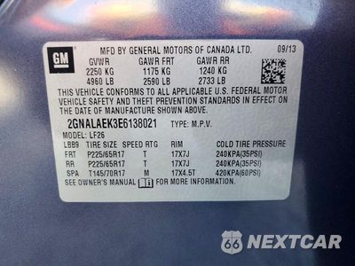 Zdjęcie 13 z 13 samochodu: 2014 CHEVROLET EQUINOX LS VIN:2GNALAEK3E6138021 - miniatura